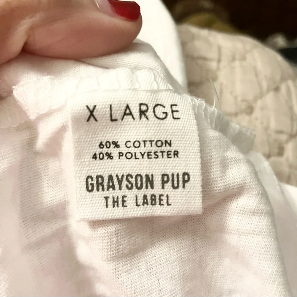 Grayson Pup NWT Small “Heart My Human" White Crew Dog tee valentine’s - Picture 9 of 11